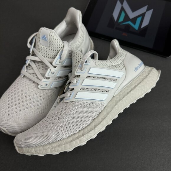 Adidas UltraBoost 1.0 (JH9211) "Grey/White/Blue" Women's Sizes - Picture 8 of 12